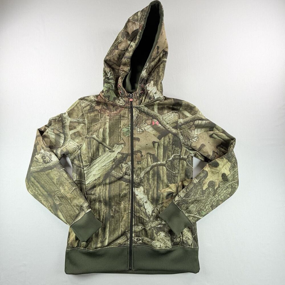 Under Armour Realtree Camo Full Zip Hooded Fleece Jacket Women's Size Medium